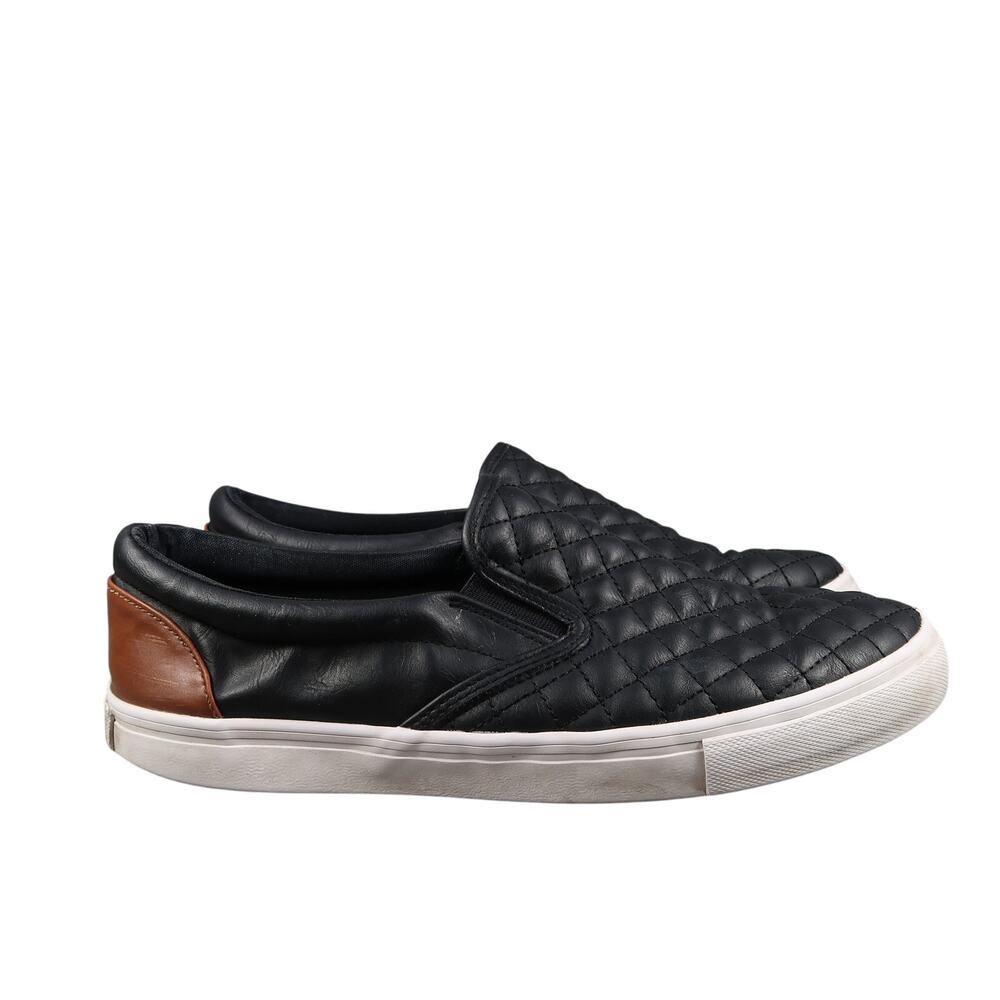 Daily Shoes Womens 11 Sneakers Slip On Quilted Black Casual Trainers Lifestyle